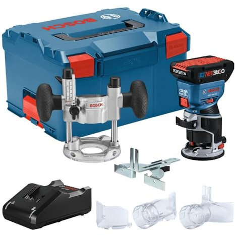 Bosch GKF18V-25PL14 18V Brushless Colt™ Palm Router Kit with (1) CORE18V® 4 Ah Advanced Power Battery and Plunge Base