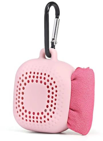 AYWTIUN Sporthandtuch Mit Silikonhülle, schnelltrocknendes Handtuch, weiches, supersaugfähiges Mikrofasertuch, tragbares Taschen-Sporthandtuch(Pink)