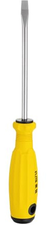 sourcing map SL6 Flat Head Screwdriver 9.4 Magnetic Slotted Screwdrivers 4.9 CR-V with Ergonomic Handle for DIY Repairing, Yellow