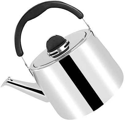 DECHOUS Edelstahl Wasserkocher Pfeifkessel 2l Fassungsvermögen Für Gas Und Induktionsherd Mit Ergonomischem Griff Haushalts Teekessel