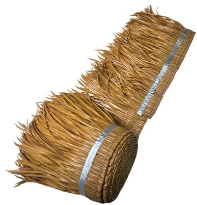 HAEKEBC Künstliche Palmenstrohrolle Feuerfeste Strohdacheindeckung Palmdach Kommerzielles Grasdach Dekor Dacheindeckung Strohdächer Für Bar Garten(2m/6.5ft)