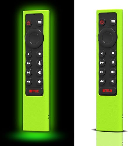 Silikon-Schutzhülle für NVIDIA TV-Fernbedienung Glow in The Dark, Remote Cover für NVIDIA Shield Android TV Pro/4K HDR Smart TV-Fernbedienung (Leuchtendes Grün) -【 2 Pack】