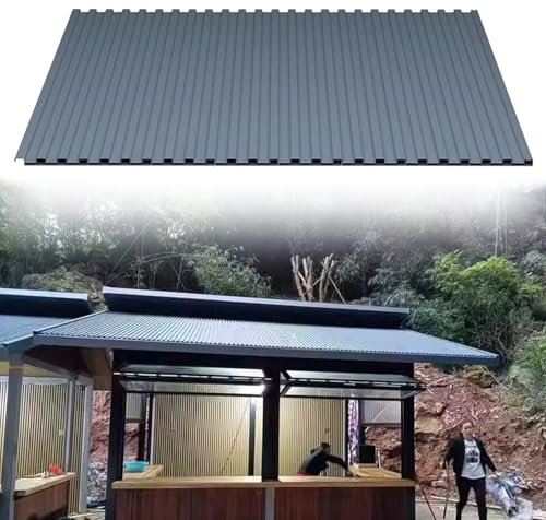 WLCGYD Customizable Metal Roofing Panel, 3Ft X 4/5/ 6/7/ 8/9/ 10 Ft Insulated Ceiling Panels Tin Roof - Polycarbonate Fill, All-Weather Cladding of Metal for Building Shed Pergola(1x2.4m/3.3x7.8ft)