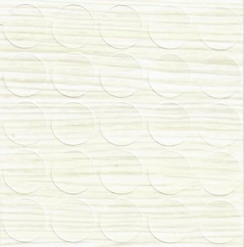 Fineline Cream 14mm Self-Adhesive Furniture Screw Hole Cover Caps 25 Pcs, Acrylic, Durable, Thin, Perfect for Shelves, Camlock, Confirmates, Egger Compatible