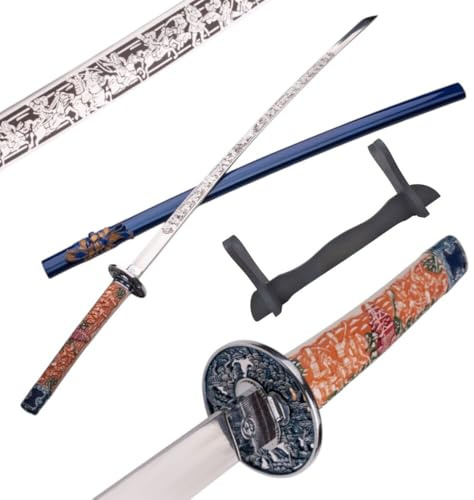 La più bella spada samurai riccamente incisa spada katana in vero acciaio della famiglia MASAMUNE Date per la decorazione di un collezionista o come regalo Plus Espositore 126