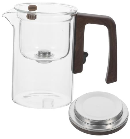 LIGIGWASH Klare Teekanne Mit Abnehmbarem Glassieb Für Teeblätter Tragbare Glas-teekanne Mit Sieb Für Losen Tee Für Wohnungen Und Büros