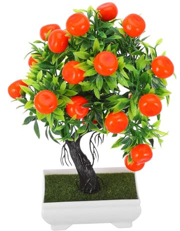 MAGICLULU Simulation Orange Baum Bonsai Kunstlicher Obstbaum Dekoration Gefalschte Orange Topf Ornamente Desktop Innendekoration Hochzeitsdeko Bonsai Deko