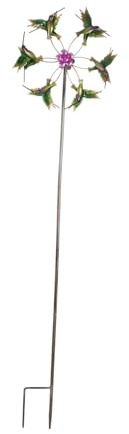VANZACK Moulin à Vent Métal Piquet De Jardin Décoration Éolienne Ornement Éolien Girouette De Jardin Éolienne Métal