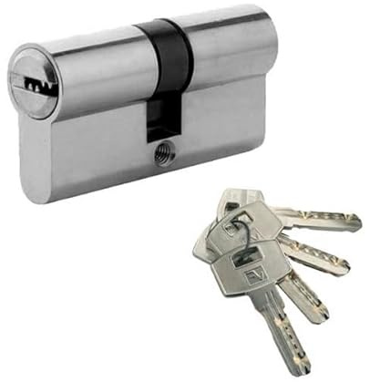 Deluxe Ideas Euro Cylinder Lock 80mm, 85mm, 90mm with 4 Standard Keys and Fixing Screw, Door Barrel Lock, Anti Drill, Anti-Pick, Anti-Bump, High Security for UPVC, Wooden, Composite Doors (45/45 90mm)