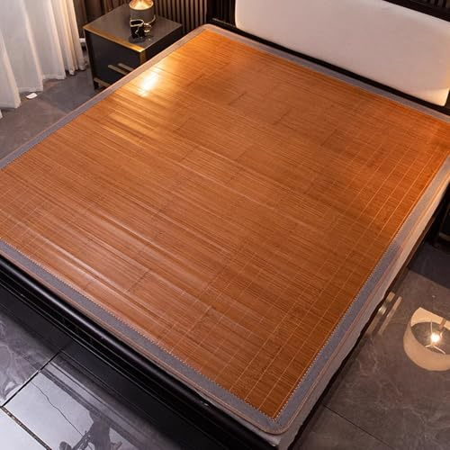 Tapete de verano de bambú natural, suave y transpirable, perfecto para dormitorio, sala de estar, sofá u silla de oficina, extragrande (150 x 200 cm), comodidad ecológica.