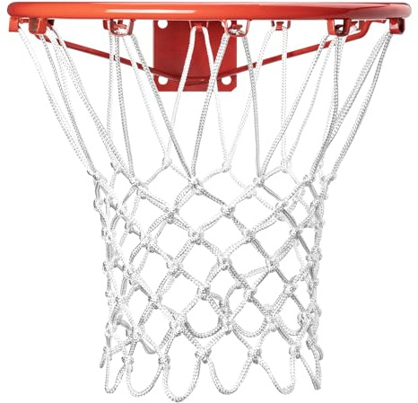 Basketball Net Replacement Outdoor Heavy Duty, Professional On-Court Quality [7.16oz], Unique Basketball Nets Heavy Duty Outdoor Fits for Standard Hoop, All Weather Anti Whip -12 Loops, White