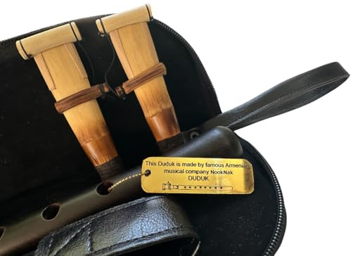 Armenian Professional DUDUK Key A Apricot Wood Oboe Balaban Woodwind Instrument Leather Case Professional 2 Reeds and Playing Instructions