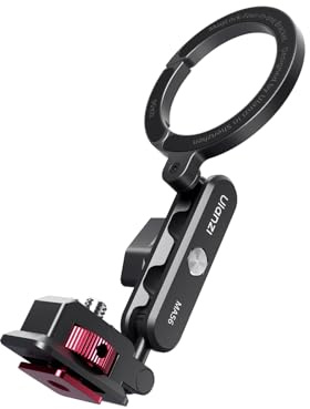 ULANZI MA36 4-in-1 Magnetisch Handyhalterung, Metall Handy Stativ Adapter Arca-Swiss, Ultrakompakt 81g, 1/4-Gewinde Cold Shoe, Zubehör für Tripod kompatibel mit iPhone Android Digitalkamera