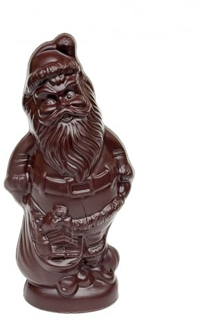 Krönner Veganer Nikolaus aus feinster Edel-Zartbitter Schokolade mit 65% Kakaoanteil (200 g / 21cm) – Hochqualitativer Schoko Nikolaus für frohe Weihnachten – Vegane Schokonikoläuse