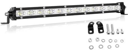 Willpower Led Lichtleiste Balken 12V 24V 13 60W für Auto Offroad KFZ | Lightbar Arbeitsscheinwerfer Scheinwerfer, 6000K Weiß, IP67 Wasserdicht, Beleuchtung für Traktor ATV Boot Quad Fahrzeuge