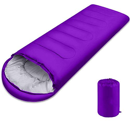 Sleeping Bag, Lightweight 3 Season Weather Sleep Bags for Kids Adults Girls Women, Microfiber Filled 5-20 Degree for Backpacking/Hiking/Camping/Mountaineering with Compression Sack