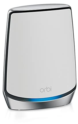 Netgear Orbi RBS850 WiFi 6 Mesh WLAN Satellit (AX6000 Mesh Tri-Band, zusätzliche 175 m² Abdeckung, bis 6 GBit/s Geschwindigkeit, 4x GB Ports, WLAN Repeater kompatibel mit Orbi WiFi6 Systemen)