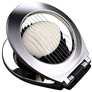 Daymi Eierschneider aus Edelstahl,Eischneidewerkzeug,Eierschneider mit 2-in-1(spülmaschinenfest)