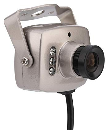 Mini CCTV Cmos övervakningskamera med 6 LED-kabel, ljud/videoövervakningskamera, digital videokamera på natten, för bostadssamhällen, hem, hotell, osv