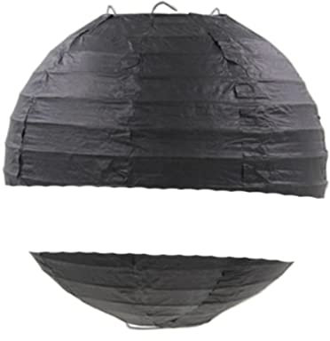 20-40cm Gold Silber China Papierlaterne Festival Liefert Geburtstag Hochzeit Dekor Geschenk Handwerk DIY Lampion Laterne-schwarz, 12inch (30cm)
