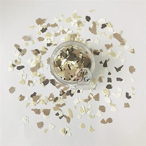 Confezione da 50 g di fiocchi di mica irregolari, colori misti, paillettes, unghie, bicchieri per henné, accessori per decorazioni artistiche (MG12)