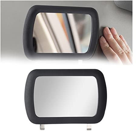 CGEAMDY Kosmetikspiegel Sonnenblende, Universal Sonnenblende Spiegel Mit und Saugnapf Abnehmbar Autoinnenausstattung, Auto-Visier-Spiegel Für Autos-Sonnenblende