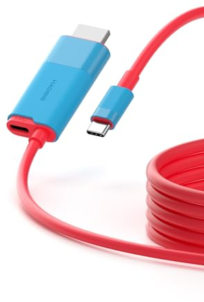 Switch Dock for Nintendo Switch & Switch OLED, USB C to HDMI Cable Adapter with 4K@60Hz HDMI, 100W Power Delivery, Type-C Adapter for Laptop, Tablet, SteamDeck, ROG Ally (Blue 60Hz)