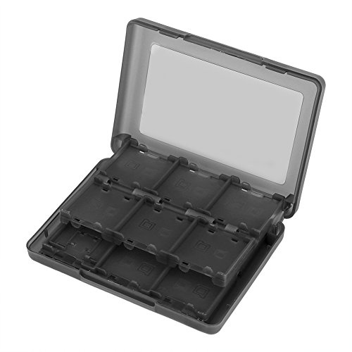 Speicherkartenetui f¨¹r Spiele, Aufbewahrungsbox f¨¹r 3DS DS DSI Spielkarten, Schwarz, Staubschutz, Praktisches Taschendesign