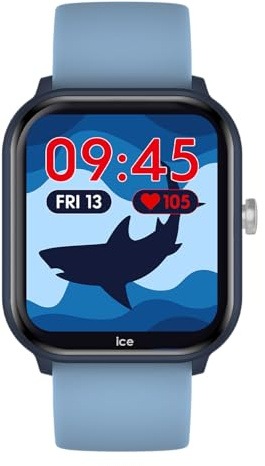 ICE-WATCH - ICE smart junior 2.0 Blue Light - Blå uppkopplad klocka för barn med ljusblått silikonarmband (1,75 tum)