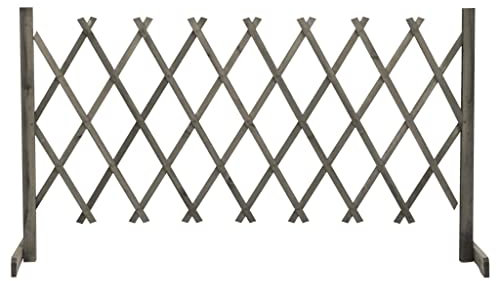 LXYZWRW Clôture et barrières de jardin Treillis Clôture Gris 150 x 80 cm Panneaux de clôture en bois massif