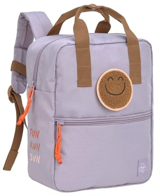 LÄSSIG Kindergartenrucksack Mini Square 7L Little Gang Smile Lilac | Für Kindergarten, gepolsterte Schultergurte und Brustgurt, wasserabweisend