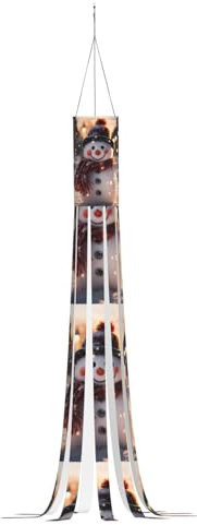 jingong Weihnachts-Schneemann-Druck, Halloween-Windsack, saisonaler Windsack, perfekt für Halloween-Dekoration