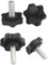 Lot de 4 vis à tête moletée en forme d'étoile, M8 × 40 mm, écrou d'étoile, vis mécaniques rotatives, diamètre 32 mm