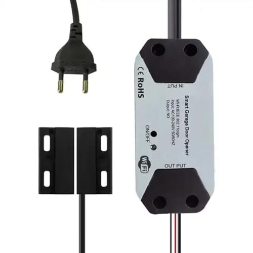 Junterone Tuya WIFI Smart Garage Controller per Apertura Porta APP Controllo Vocale Interruttore Intelligente Supporto Controllo Condivisione Famiglia (UE)
