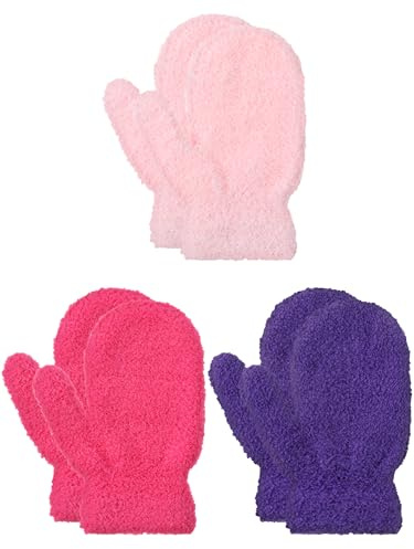 Geyoga 3 Kinderhandschuh | Fäustlinge Kinderhandschuh Verdickte Strickhandschuhe Winterhandschuhe Warme Handschuhe für Junge Mädchen Draußen