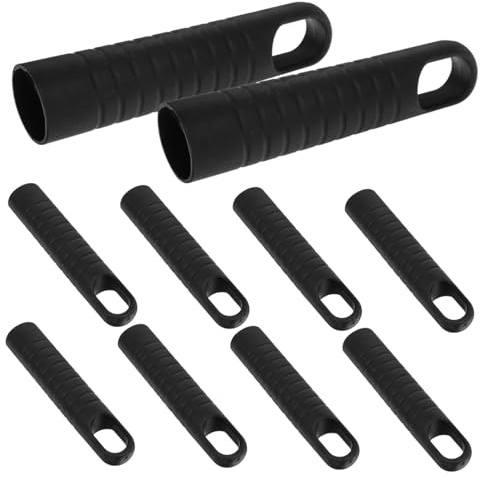 VICASKY Plastic Broom Handle Grips Easy Installation Replacement End Caps 10pcs Ergonomic Grip for 25mm Diameter Handles Versatile Attachments with Hanging Hole for Home Cleaning