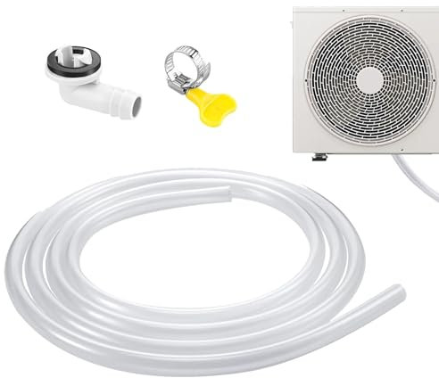 Manguera de drenaje de aire acondicionado, manguera de drenaje portátil de 12 mm, tubo para condensado de CA, kit de extensión de manguera de CA para aire acondicionado, deshumidificador, lavadora