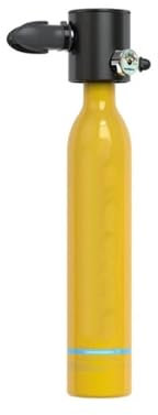 JKELPV Masques de plongée Ensemble de Bouteille de plongée sous-Marine de 0,5 L - Mini Cylindre de plongée sous-Marine avec Tuba et Lunettes de plongée Diving Masks(S3000-A-Yellow)