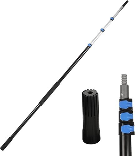 Lineslife 5.2M Extension Pole, Lightweight Durable Aluminum Alloy Telescopic Pole for High Ceilings Window Cleaning Paint Roller（Pole Only)