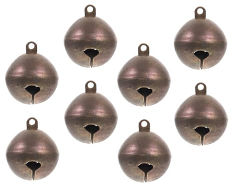 CLISPEED 8 pièces Lot de Clochettes pour Colliers Animaux Mini Pendentifs Décoratifs avec Anneau de Suspension Accessoires Vintage pour Colliers Chiens et Bricolage
