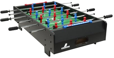 Cougar Tischkicker Mini 3ft | Kickertisch in Schwarz - Stabile Durchgehende Stangen | Fußballtisch inkl. 2 Bälle & Punktezähler | Indoor Tischfußball | Maße 94 x 50,5 x 24 cm