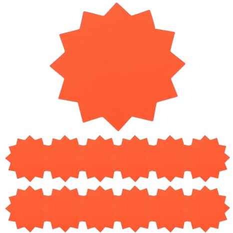 PATIKIL 120 De Oferta, 4 De Oferta En Blanco Precio Etiqueta Señales De Estallido Estelar Mensajes Para Tablero De Anuncios Decoraciones De Papel Para Cartel, Amarillo Oscuro