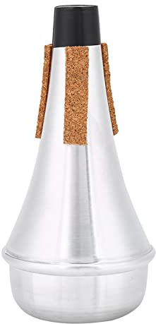 Silenciador de trompeta, silenciador de práctica de mini trompeta de aluminio, silenciador recto de trompeta, accesorio de pieza de instrumento musical ligero para estudiantes