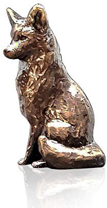 Butler & Peach Dekofigur Fuchs, sitzend, klein, bronzefarben