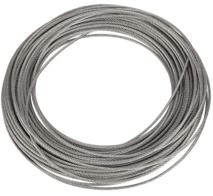 Wytino 304 Stainless Steel Wire Rope, 2mm/2.5mm/3mm Diameter High Hardness Rustproof for Fishing, Lifting, DIY (3 Sizes)