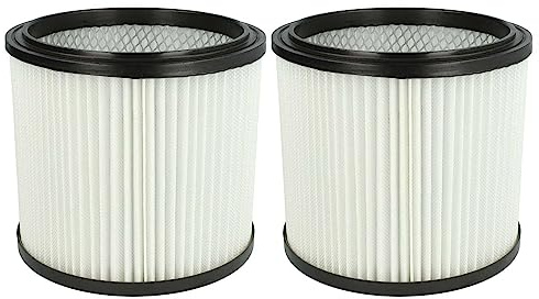 vhbw 2x filtro a pieghe piatte compatibile con Einhell SM 20, SM 21, SM 31, SM 30, Universal 18-50l aspirapolvere - bianco