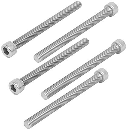 M10 x 120 mm 304 Zylinderkopfschrauben mit Innensechskant aus Edelstahl DIN912, 5 Stück