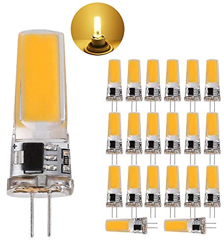 Chao Zan G4 LED Leuchtmittel 5W Ersatz für 40W - Warmweiß 2700-3000K Birne Lampe, 500LM,AC 220-230V, Nicht Dimmbar,Kein Flackern,20 pro Packung
