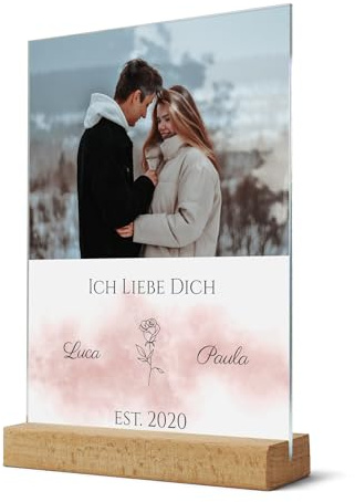 CHRISCK design Dein Foto auf Acrylglas - Acryl Glasbild personalisiert - Geschenke für Ihn & Sie - Paar Geschenkidee Jahrestag - Fotogeschenk Geburtstag Freund Freundin