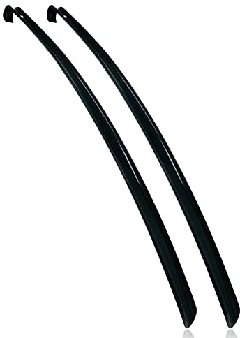 MTS care Finley Ergoflex Schuhlöffel 70cm 2 Stück Set | Kunststoff, Schuhanzieher, Shoe Horn, rückenschonende Schuh-Anziehhilfe, unzerbrechlich und flexibel